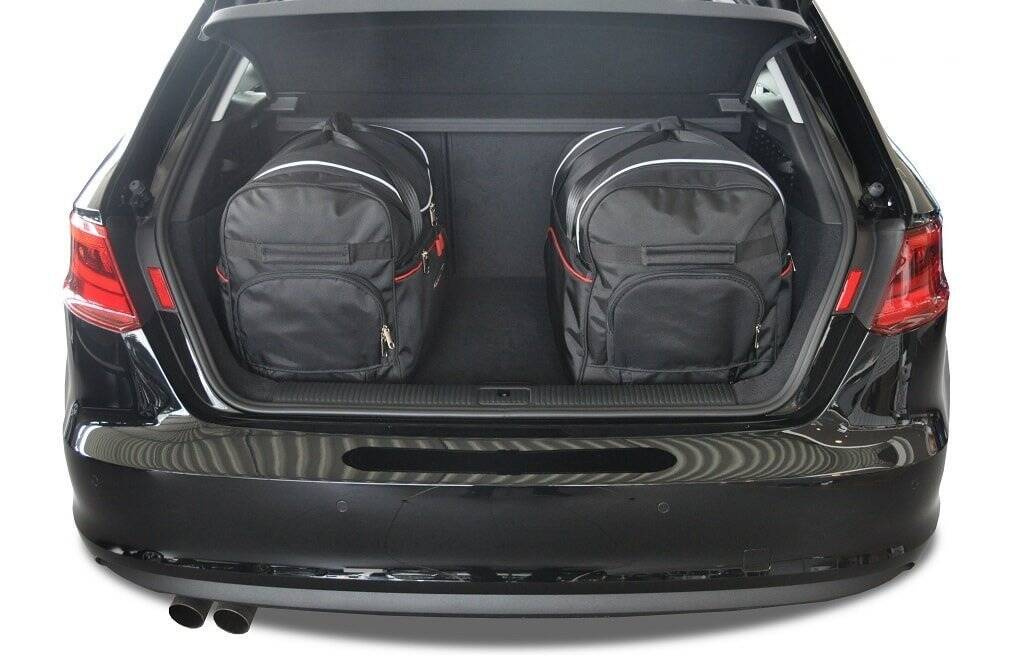 KJUST AUDI A3 2012-2020 KOFFERRAUMTASCHEN SET 3 STK | AUTOTASCHEN SETS \  AUDI \ A3 \ 8V, 2012-2020 \ KJUST | CarFitBags.com Reisetaschen für Auto- Kofferraum