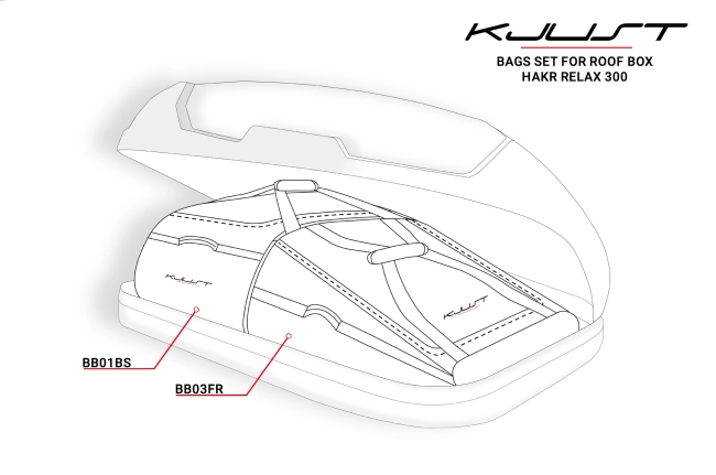 KJUST TASCHEN SET 2 STK FÜR DACHBOX HAKR RELAX 300