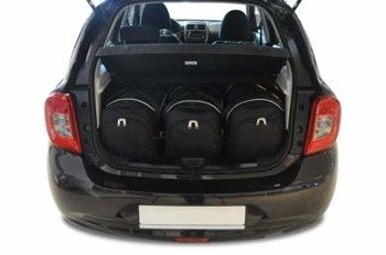 NISSAN MICRA 2010-2017 KOFFERRAUMTASCHEN SET 3 STK