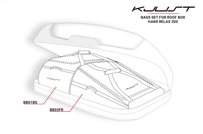 KJUST TASCHEN SET 2 STK FÜR DACHBOX HAKR RELAX 300
